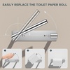 image:imageFORIOUS Toilet Paper Holder Adhesive or Screw Wall Mount Pivoting Tissue Roll Holder Stainless Steel Self Adhesive Toilet Paper Roll Holder no Drilling Matte Black Classic 2 PackChrome