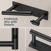 image:imageFORIOUS Toilet Paper Holder Adhesive or Screw Wall Mount Pivoting Tissue Roll Holder Stainless Steel Self Adhesive Toilet Paper Roll Holder no Drilling Matte Black Classic 2 PackMatte Black