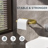 image:imageFORIOUS Toilet Paper Holder Adhesive or Screw Wall Mount Pivoting Tissue Roll Holder Stainless Steel Self Adhesive Toilet Paper Roll Holder no Drilling Matte Black Classic 2 PackBrushed Gold