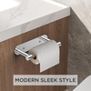 image:imageFORIOUS Toilet Paper Holder Adhesive or Screw Wall Mount Pivoting Tissue Roll Holder Stainless Steel Self Adhesive Toilet Paper Roll Holder no Drilling Matte Black Classic 2 PackChrome