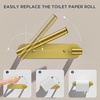 image:imageFORIOUS Toilet Paper Holder Adhesive or Screw Wall Mount Pivoting Tissue Roll Holder Stainless Steel Self Adhesive Toilet Paper Roll Holder no Drilling Matte Black Classic 2 PackBrushed Gold