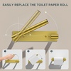 image:imageFORIOUS Toilet Paper Holder Adhesive or Screw Wall Mount Pivoting Tissue Roll Holder Stainless Steel Self Adhesive Toilet Paper Roll Holder no Drilling Matte Black Classic 2 PackBrushed Gold
