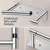 image:imageFORIOUS Toilet Paper Holder Adhesive or Screw Wall Mount Pivoting Tissue Roll Holder Stainless Steel Self Adhesive Toilet Paper Roll Holder no Drilling Matte Black Classic 2 PackChrome