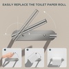 image:imageFORIOUS Toilet Paper Holder Adhesive or Screw Wall Mount Pivoting Tissue Roll Holder Stainless Steel Self Adhesive Toilet Paper Roll Holder no Drilling Matte Black Classic 2 PackStainless Steel