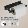 image:imageFORIOUS Toilet Paper Holder Adhesive or Screw Wall Mount Pivoting Tissue Roll Holder Stainless Steel Self Adhesive Toilet Paper Roll Holder no Drilling Matte Black Classic 2 PackMatte Black