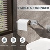 image:imageFORIOUS Toilet Paper Holder Adhesive or Screw Wall Mount Pivoting Tissue Roll Holder Stainless Steel Self Adhesive Toilet Paper Roll Holder no Drilling Matte Black Classic 2 PackChrome