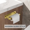 image:imageFORIOUS Toilet Paper Holder Adhesive or Screw Wall Mount Pivoting Tissue Roll Holder Stainless Steel Self Adhesive Toilet Paper Roll Holder no Drilling Matte Black Classic 2 PackBrushed Gold