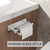 image:imageFORIOUS Toilet Paper Holder Adhesive or Screw Wall Mount Pivoting Tissue Roll Holder Stainless Steel Self Adhesive Toilet Paper Roll Holder no Drilling Matte Black Classic 2 PackChrome