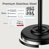 image:imageFORIOUS Toilet Paper Holder Stand SUS304 Stainless Steel Vintage Bathroom Roll Tissue Holder Free Standing with 41LBS Heavy Weighted Base AntiTipping Fits Mega Rolls Brushed NickelMatte Black