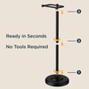 image:imageFORIOUS Toilet Paper Holder Stand SUS304 Stainless Steel Vintage Bathroom Roll Tissue Holder Free Standing with 41LBS Heavy Weighted Base AntiTipping Fits Mega Rolls Brushed NickelMatte Black