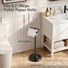 image:imageFORIOUS Toilet Paper Holder Stand SUS304 Stainless Steel Vintage Bathroom Roll Tissue Holder Free Standing with 41LBS Heavy Weighted Base AntiTipping Fits Mega Rolls Brushed NickelOil Rubbed Bronze