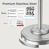 image:imageFORIOUS Toilet Paper Holder Stand SUS304 Stainless Steel Vintage Bathroom Roll Tissue Holder Free Standing with 41LBS Heavy Weighted Base AntiTipping Fits Mega Rolls Brushed NickelBrushed Nickel
