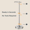 image:imageFORIOUS Toilet Paper Holder Stand SUS304 Stainless Steel Vintage Bathroom Roll Tissue Holder Free Standing with 41LBS Heavy Weighted Base AntiTipping Fits Mega Rolls Brushed NickelBrushed Nickel