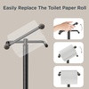 image:imageFORIOUS Toilet Paper Holder Stand SUS304 Stainless Steel Vintage Bathroom Roll Tissue Holder Free Standing with 41LBS Heavy Weighted Base AntiTipping Fits Mega Rolls Brushed NickelOil Rubbed Bronze