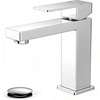 image:imageFORIOUS Bathroom Faucets for 1 or 3 Hole Sink Chrome Single Handle Bathroom Faucet with Popup Drain and Supply Lines Suitable for Vanity RV Lavatory RestroomChrome
