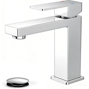 image:imageFORIOUS Bathroom Faucets for 1 or 3 Hole Sink Chrome Single Handle Bathroom Faucet with Popup Drain and Supply Lines Suitable for Vanity RV Lavatory RestroomChrome